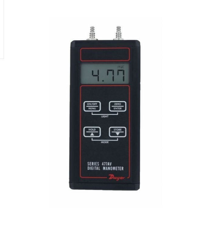 D477AV-0 Dwyer Digital Handheld Manometer – Factory Certification