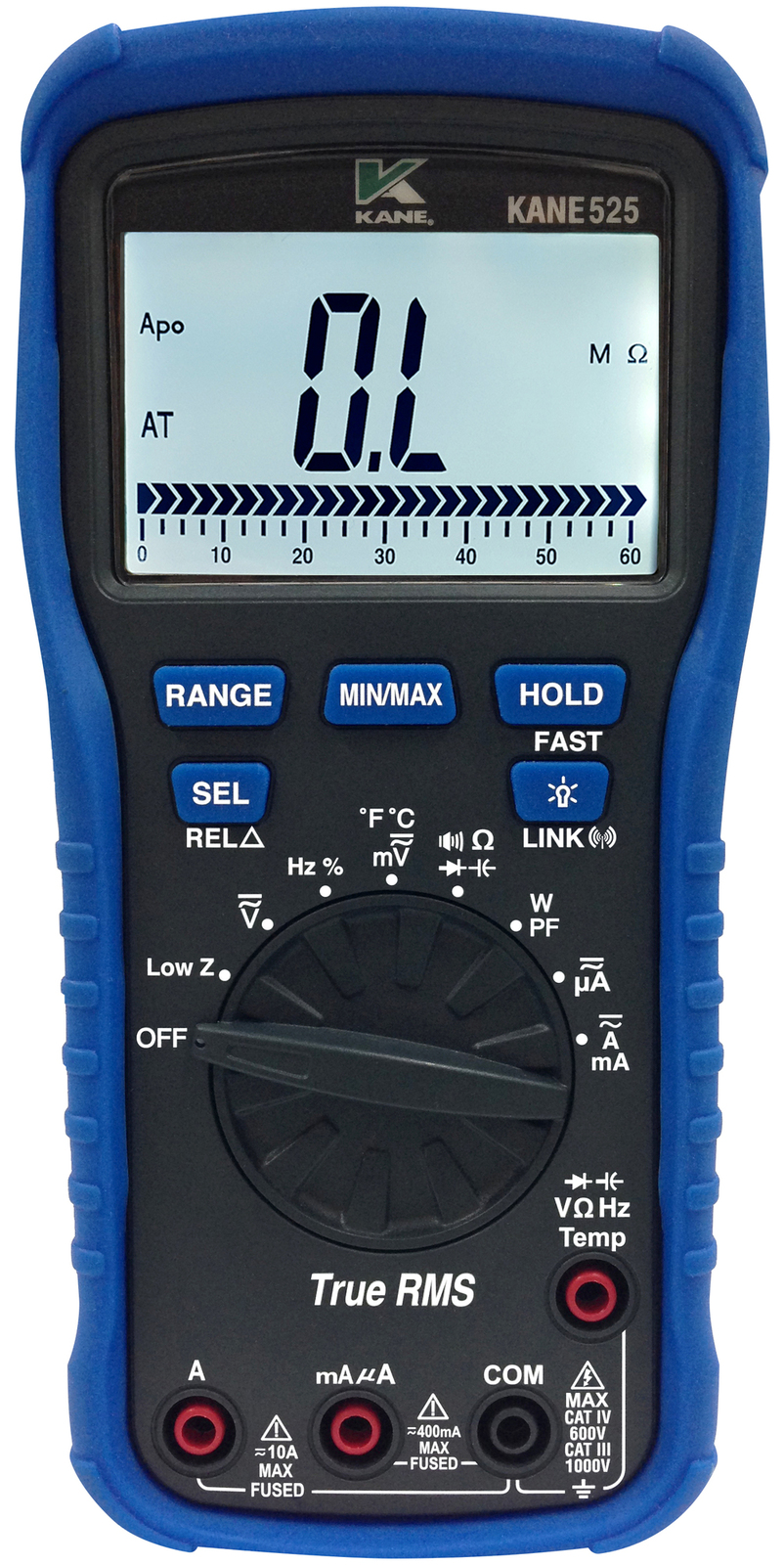 KANE525 Higher Range & Accuracy HVACR DMM with Frequency, Duty Cycle & Wireless Data Transfer